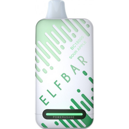 Электронная сигарета Ельф Бар BC 18000 затяжек Кислое яблоко (Sour Apple)
