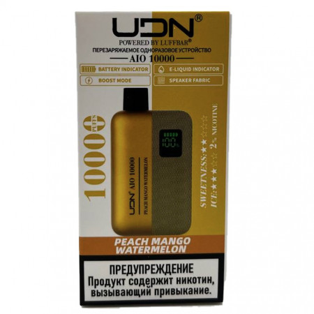 Электронная сигарета UDN AIO 10000 Персик Манго Арбуз
